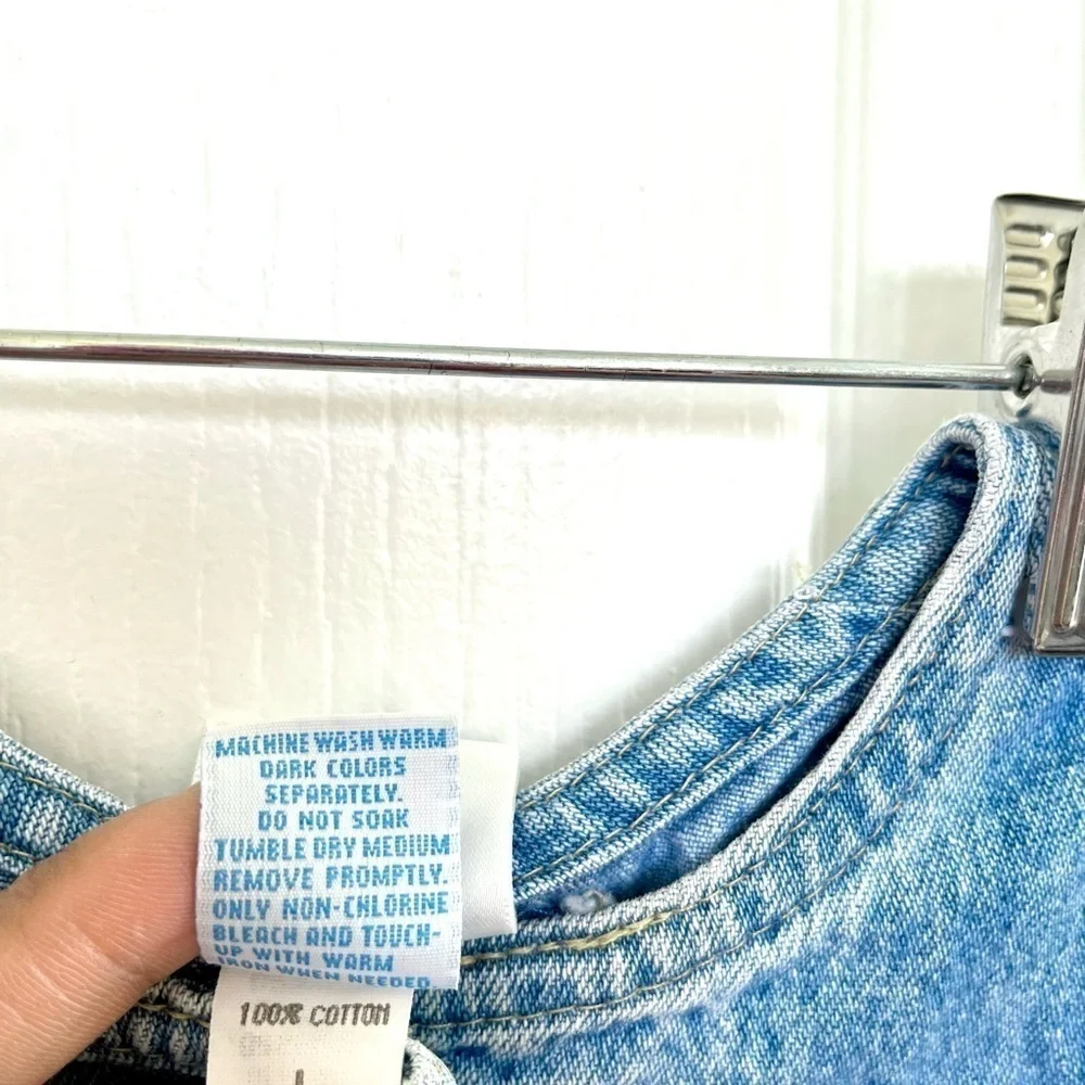 Vintage Oshkosh baby B’gosh denim bubble dress overall jean jumper girl 12M USA - Picture 6 of 9